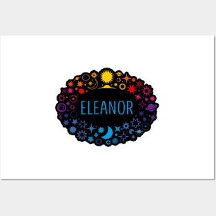 Eleanor name surrounded by space Posters and Art